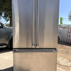 Viking Counter Depth three door stainless steel fridge