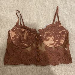 “ShopPricless” Brown Lace Top