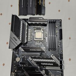Core I9 10850k Motherboard z490 Processor and Ram kit.
