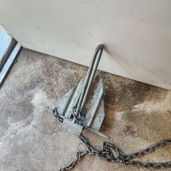 Fluke Anchor  7" With 8 Ft Chain