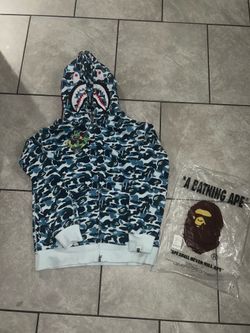 A BATHING APE ZIP UP Blue