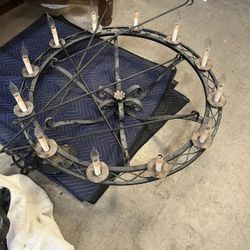 Rod Iron Chandelier 