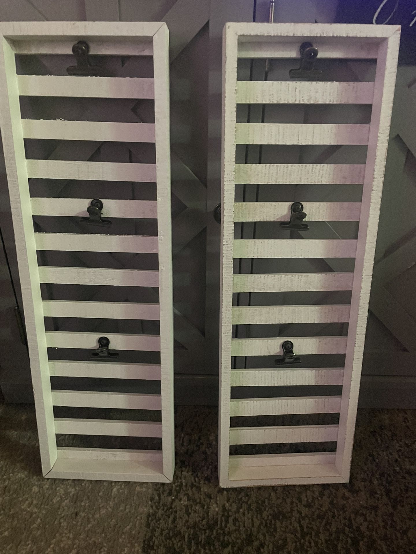2 Farmhouse style shutter photo holders 25”x8” $6 obo - 67th ave/Bell