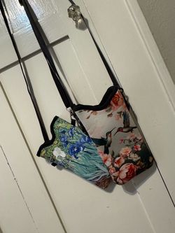 Hummingbird and Floral Neoprene Crossbody Cell Phone Bags