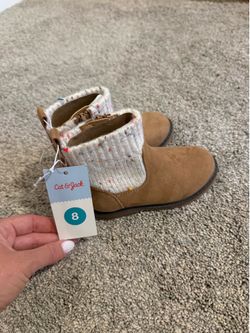Brand new toddler girl cat & jack boots size 8C