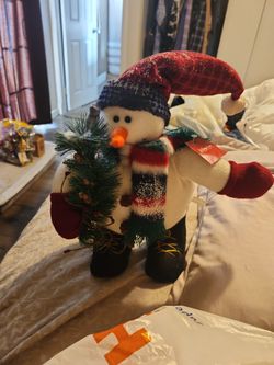 St Nicholas Squared Standing Snow Man Brand New Ask10