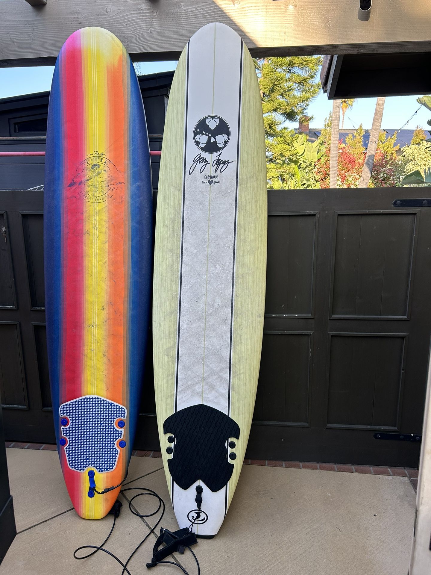 2 8’ Foam Surfboards 