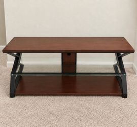 3-Tier TV Stand with Glass Shelf