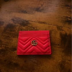 Red Gucci cardholder