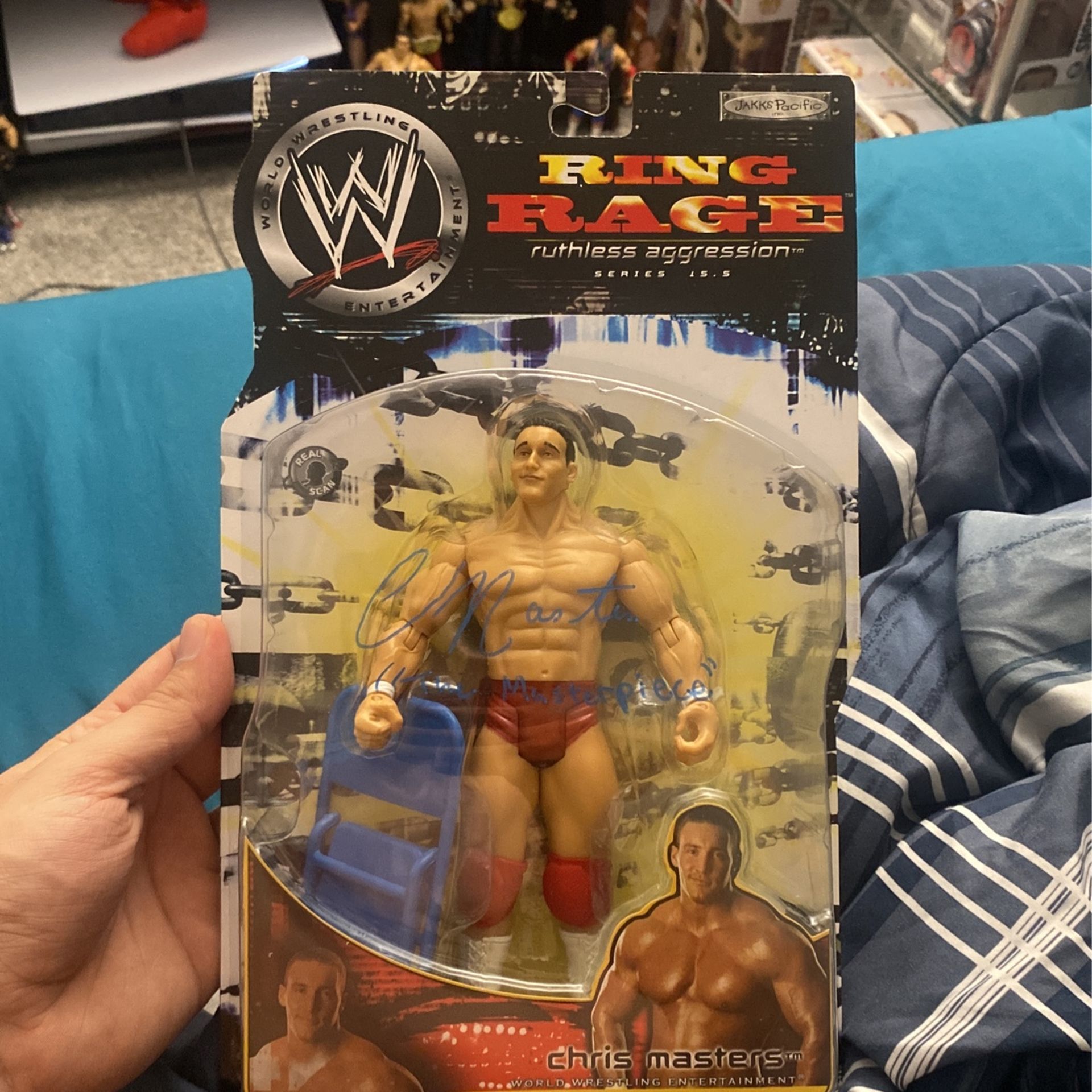 Chris Masters Signed / Autograph Ring Rage 15.5 Ruthless Aggression Jakks Pacific