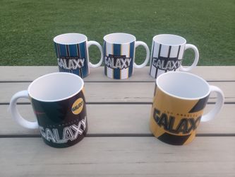 LA Galaxy Mugs Retro Throwback Los Angeles mauricio Cienfuegos cobi Jones Carlos ruiz