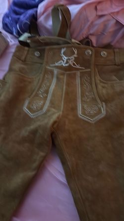 Traditional Leather Lederhosen with Suspenders