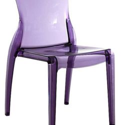 Vintage Purple Lucite Chairs Chair Set of 4