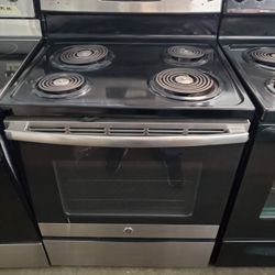Electric Stove  Ge Stainless-Steel 