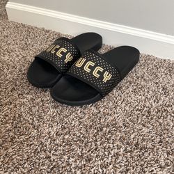 Gucci X Sega Supreme Canvas Sandals 