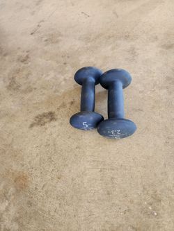 2 x 5 libras pesas
