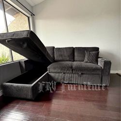 Black Sofa With Storage 
