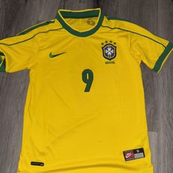 Brazil 1998 Ronaldo #9 Kit Home Size S