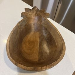 Mango Wood Pineapple Shape Bowl It is easy to maintain and clean  handcrafted in india.