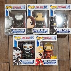Funko Pops Civil War Set Of Five