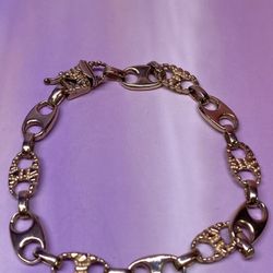 14K Nuggets Anchor Bracelets 