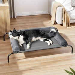 Western Home Raised Dog Beds with Original Support, Raised Pet Beds for Large Medium Small Dogs, Por