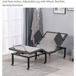 Adjustable Bed With Rails - Must Sale ASAP $375