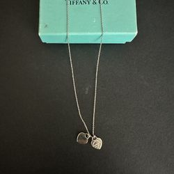 Authentic Tiffany Mini Double Pendant Necklace