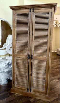 LIKE NEW Restoration Hardware Shutter Double-Door Cabinet