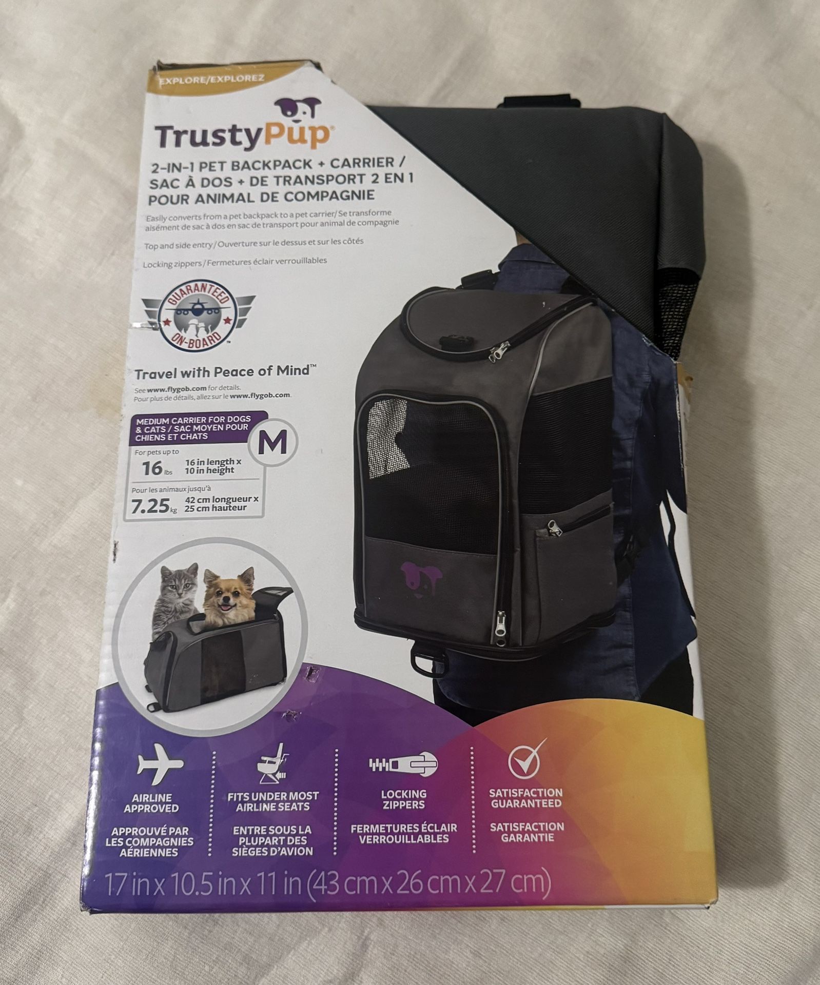 2 in1 Pet Backpack/ Carrier 💵 Mochila Portadora para Mascotas 2 in1