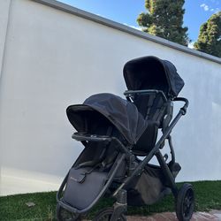 Uppababy V2 + rumble seat + 2 snack trays