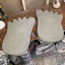 Large Foot shaped cement pavers