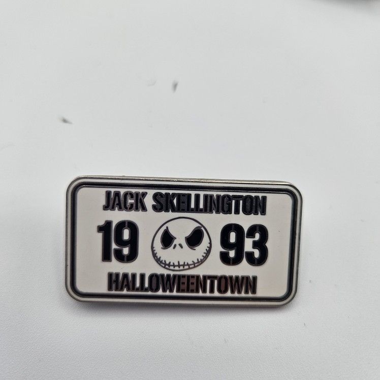 2012 DLR Nightmare Before Christmas Jack Skellington License Plate Disney Pin
