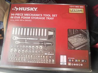 Husky 94 Piece Mechanical Tool Set 1/4 And 3/8 In. Drives