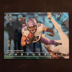2024 Panini Photogenic Justin Jefferson #24 Blue /99  Minnesota Vikings