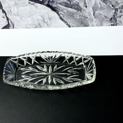 Vintage Anchor Hocking Clear Scalloped Edge Pickle/Relish Dish