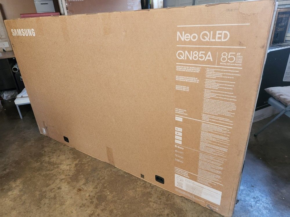 Tv Samsung 85", QN85A, NeoQled, HDR, Slim, Google, Excellent