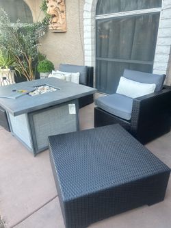 New Aspen Fire Pit & Patio Set