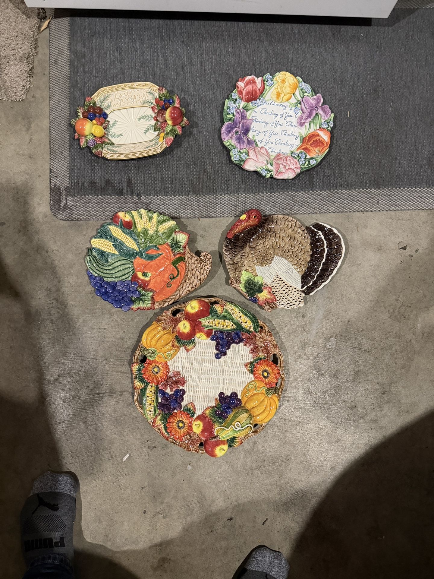 Fitz And Floyd Thanksgiving turkey dishes