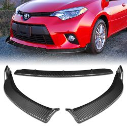 For 2014-2016 Toyota Corolla Base LE Carbon Look Front Bumper Body Spoiler Lip -(2-PU-570-PCF