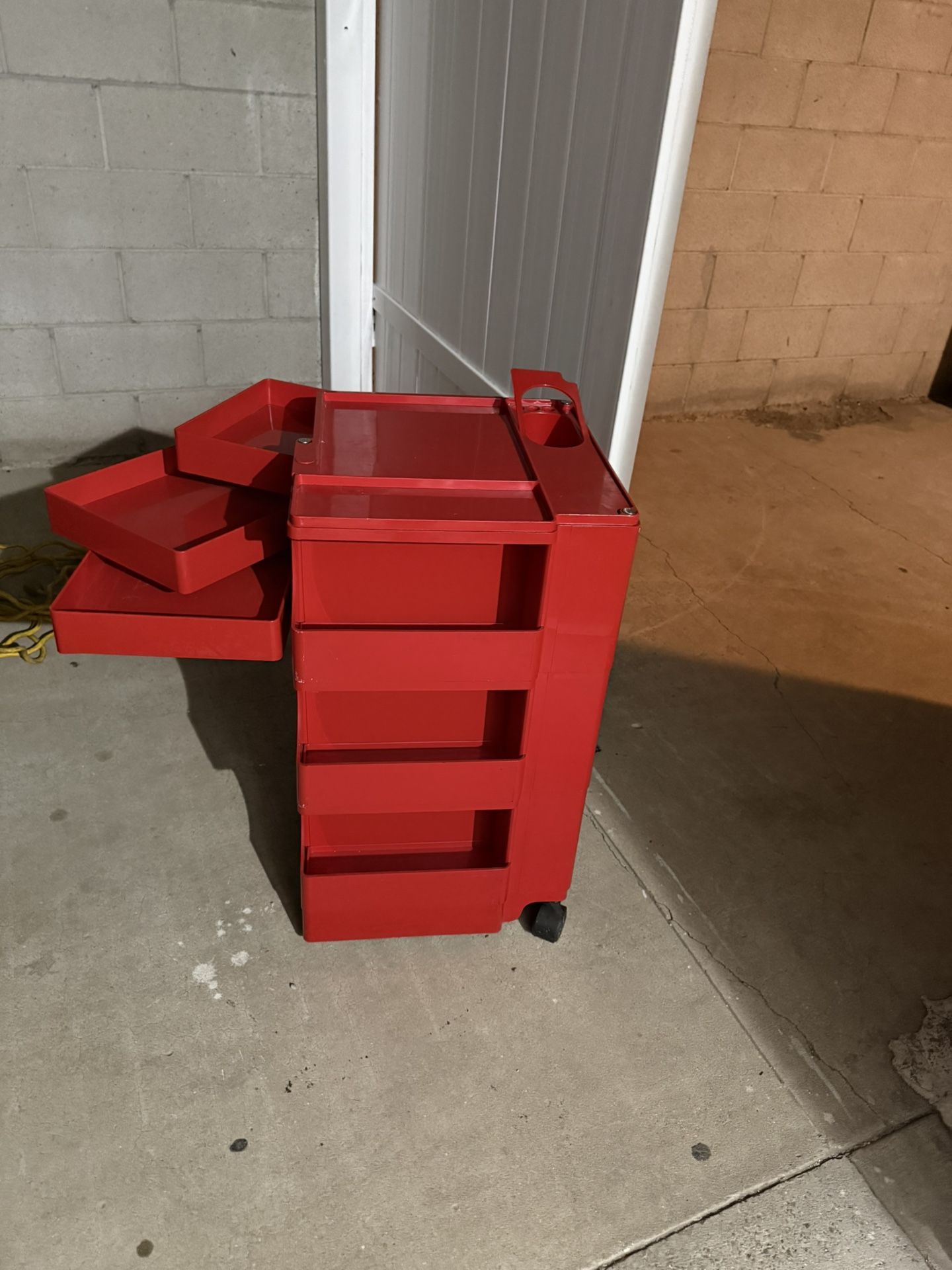 Vintage Red Bobby Cart 