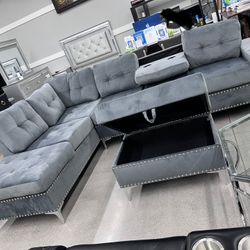 Beautiful Sectional With Storage Ottoman ‼️ Only $699‼️