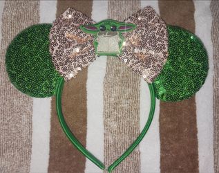 1pc baby yoda mouse ears headband