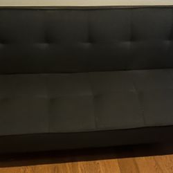 Black Full-Size Futon / Daybed w/ USB Charging Ports – Like New