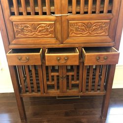 Antique Unique Chinese Kitchen  Cabinet Cupboard