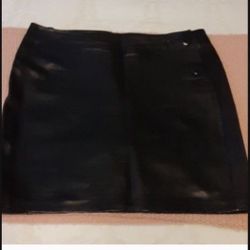 Black leather mini skirt by Inc, International Concepts, size 10
