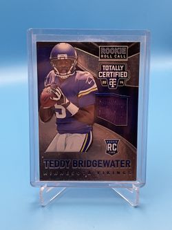 Teddy Bridgewater 2014 Panini Totally Certified Rookie Roll Call Blue Jersey /50
