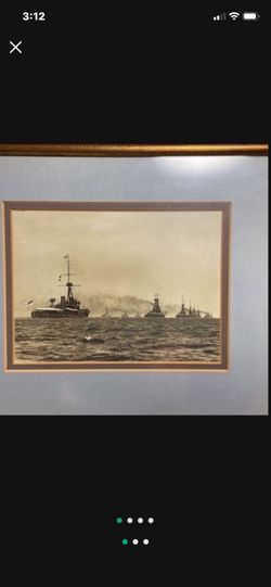Rare Authentic Historic Naval Photograph Of British Squadron At Spithead