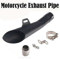 Black Motorcycle Exhaust Pipe Tip with Mounting Bracket