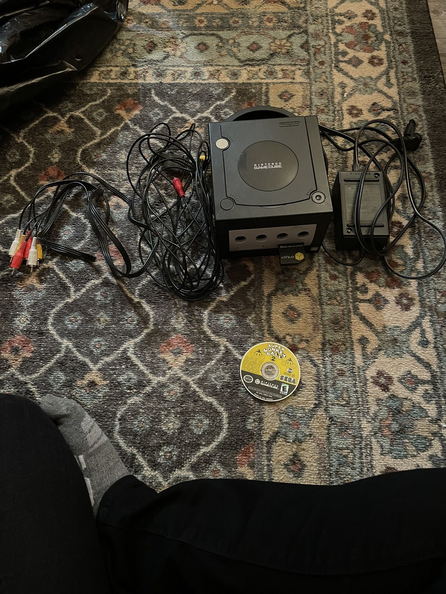 Game Cube Console + Monkey Ball 2 Game